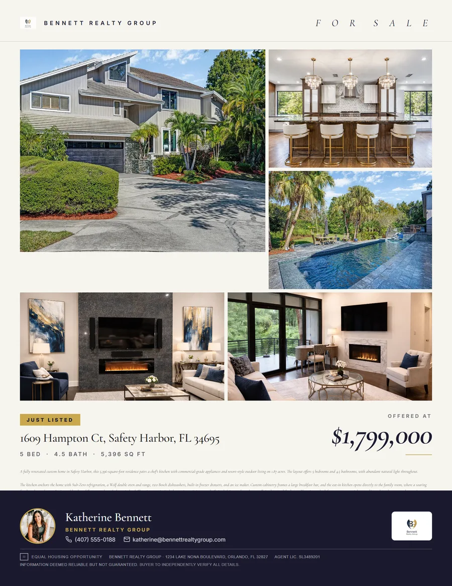 Gallery flyer design for 1609 Hampton Ct